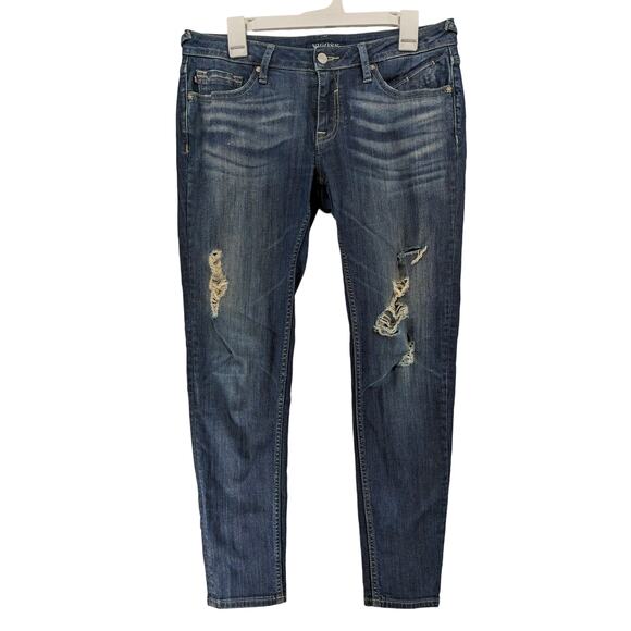 Vigoss The Chelsea Skinny Jeans Size 29 Distressed Mid Rise Rips Denim Slim Fit - Picture 11 of 12